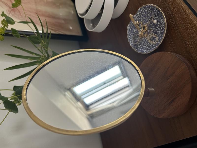 スタンドミラー オーバル BRASS＆WOOD ｜家具・インテリア通販 Re:CENO
