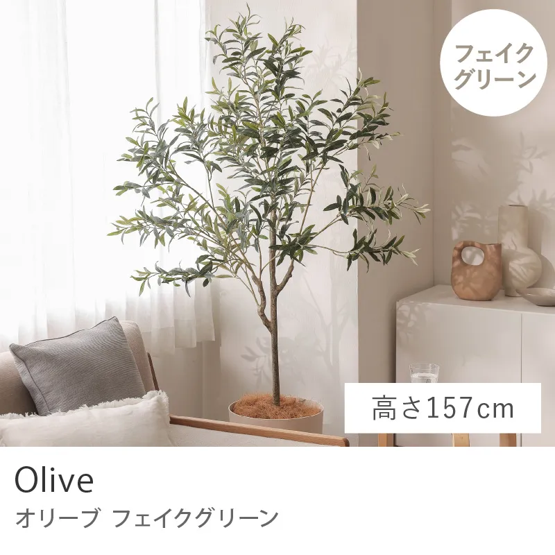 フェイクグリーン オリーブ／高さ 157cm