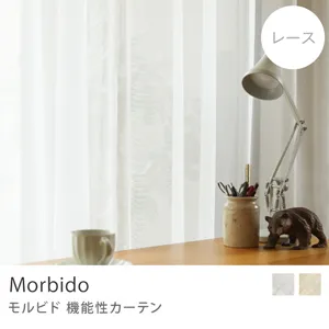 【レース】機能性カーテン Morbido／ホワイト